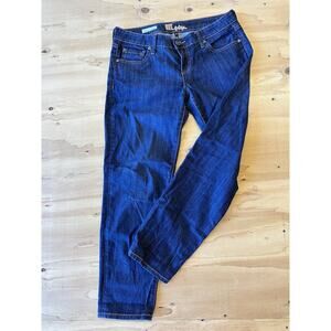 KUT From the Kloth Jeans Womens 4 Bardot Crop Skinny Boyfriend Dark Blue Denim